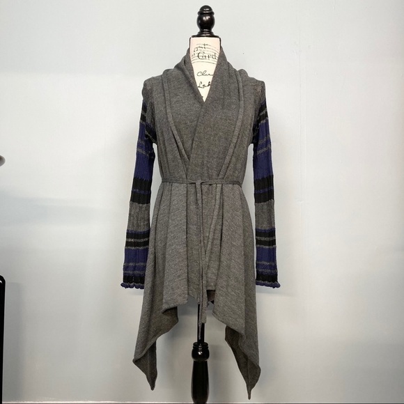 katherine Barclay Asymmetrical Wool Blend Cardigan - Picture 1 of 9